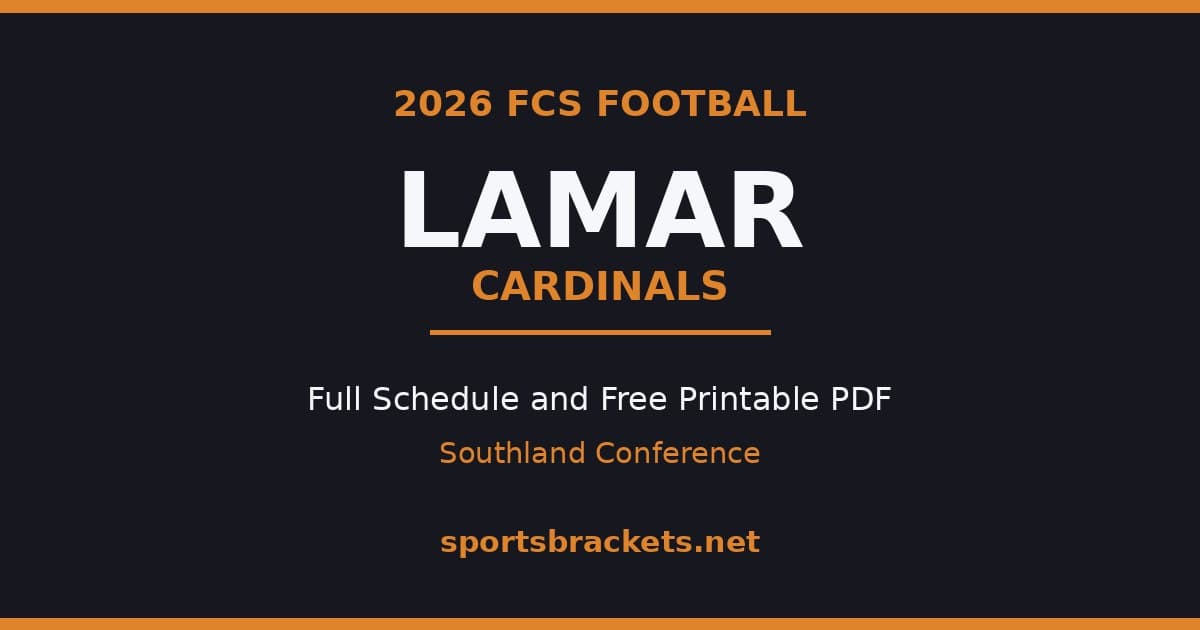 2026 Lamar Cardinals football schedule