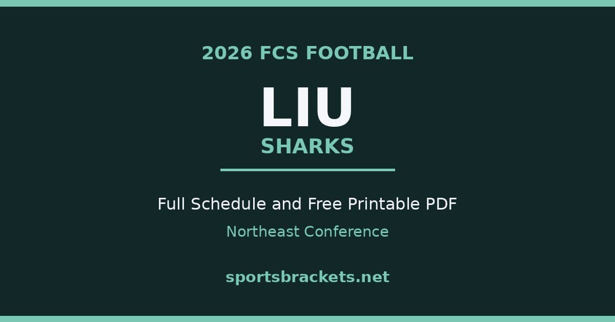 2026 LIU Sharks football schedule