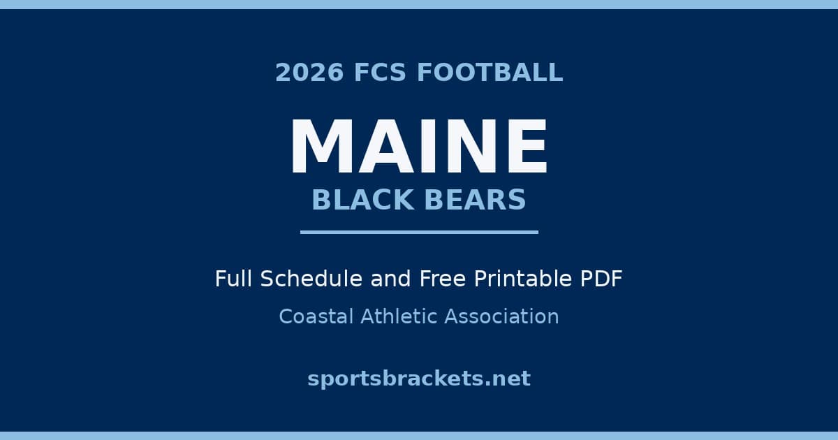 2026 Maine Black Bears football schedule