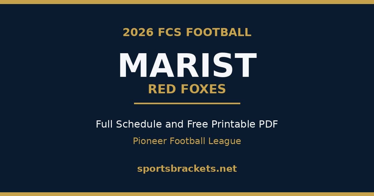 2026 Marist Red Foxes football schedule
