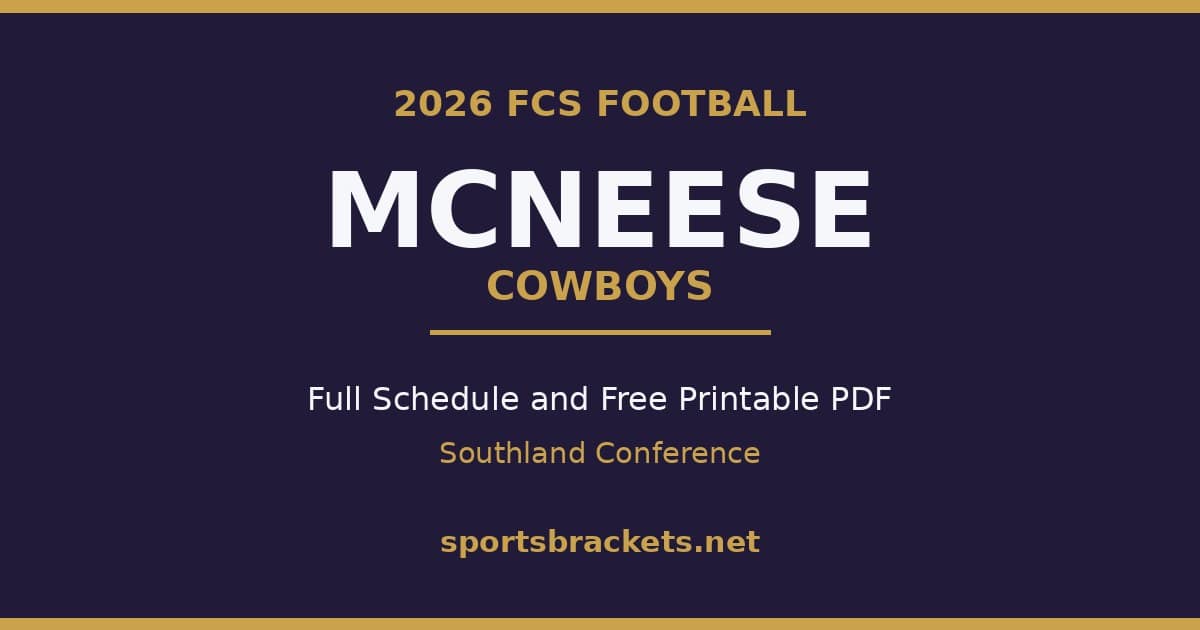 2026 McNeese Cowboys football schedule