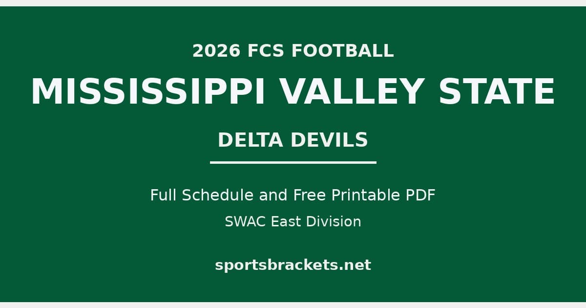 2026 Mississippi Valley State Delta Devils football schedule
