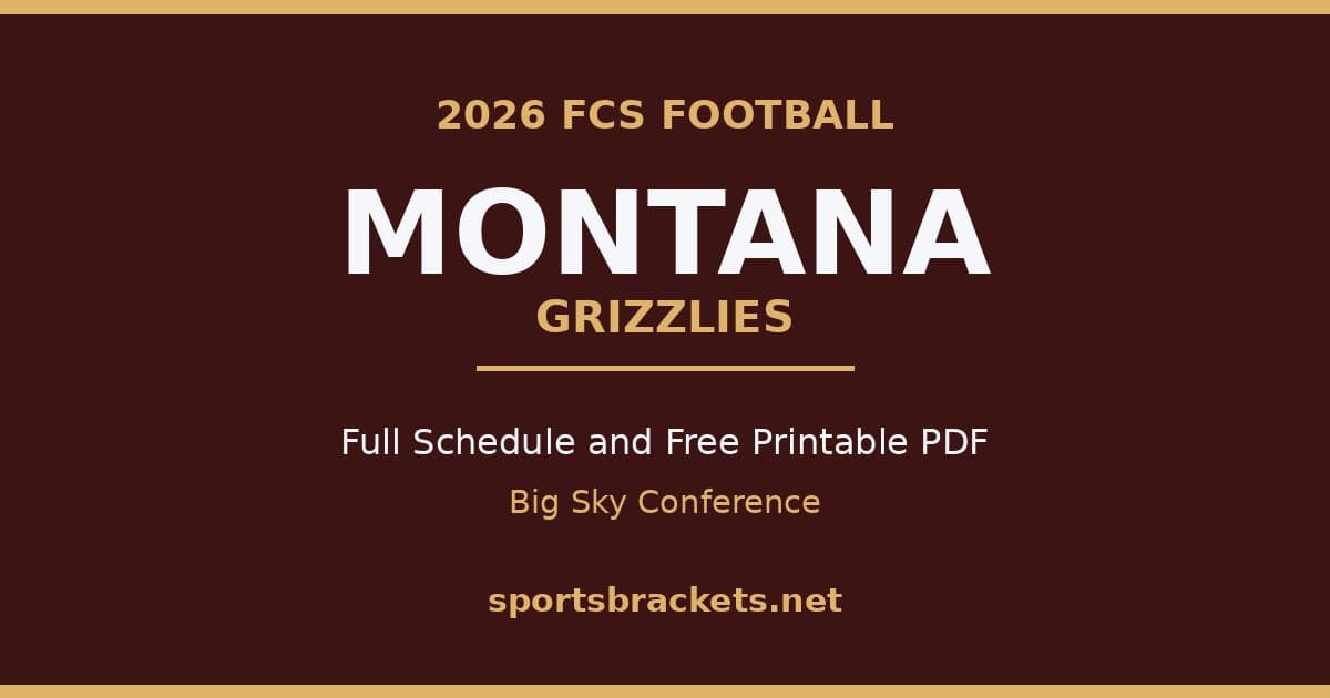 2026 Montana Grizzlies football schedule