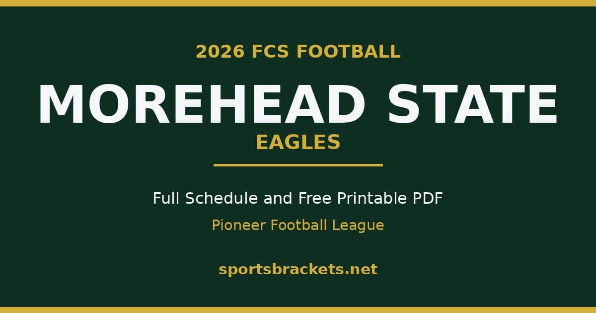2026 Morehead State Eagles football schedule