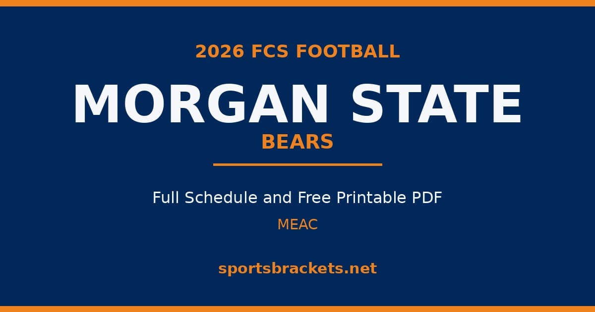 2026 Morgan State Bears football schedule