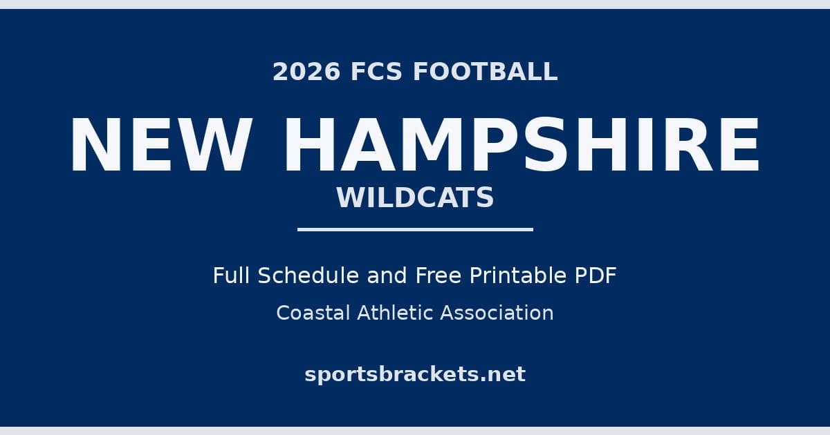 2026 New Hampshire Wildcats football schedule
