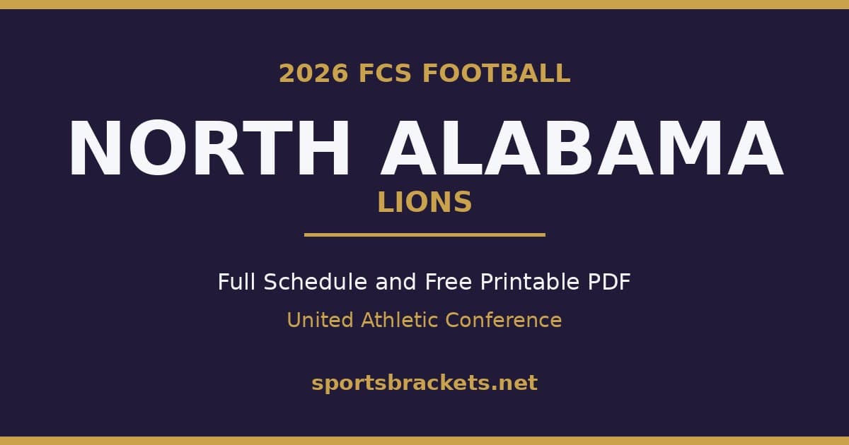 2026 North Alabama Lions football schedule