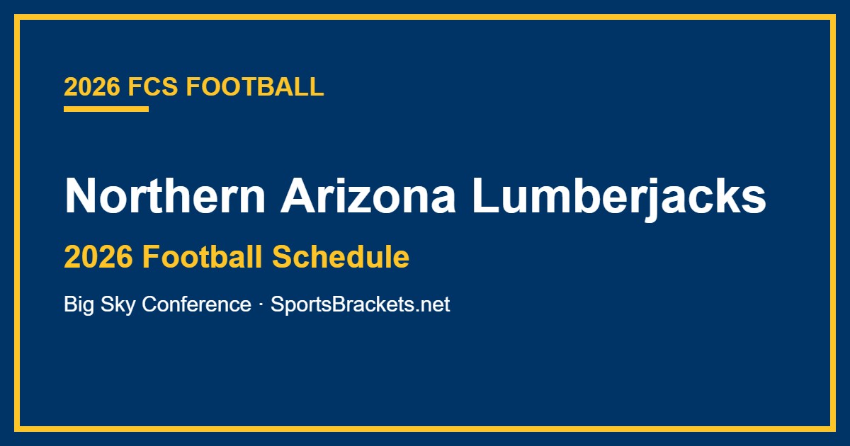 2026 Northern Arizona Lumberjacks football schedule