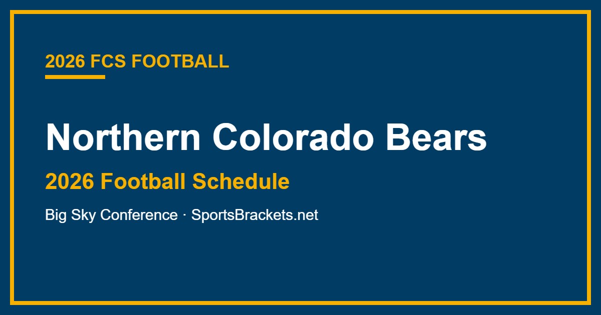 2026 Northern Colorado Bears football schedule