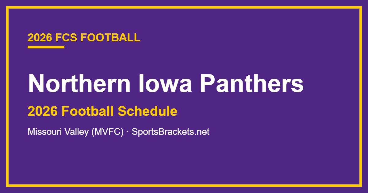 2026 Northern Iowa Panthers football schedule