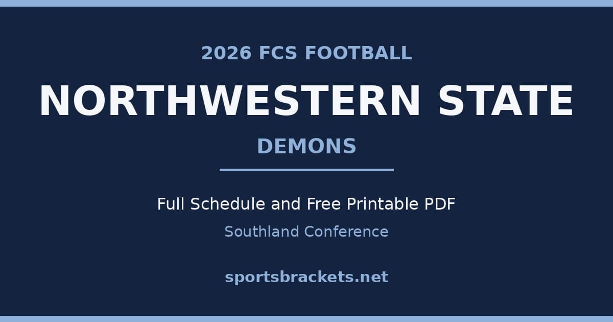 2026 Northwestern State Demons football schedule