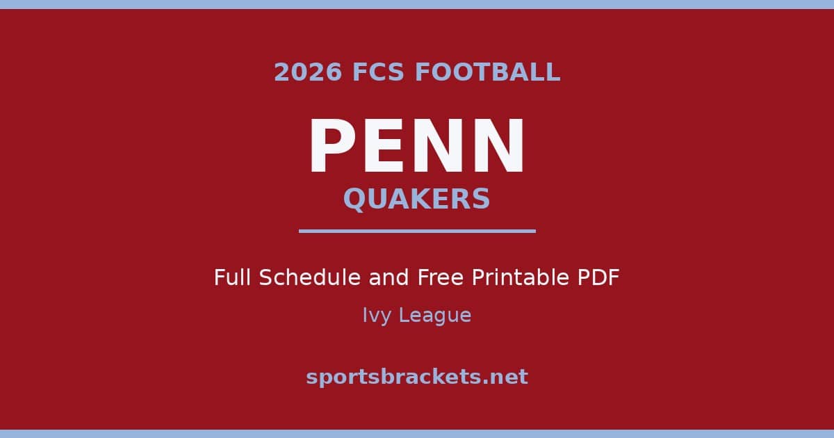 2026 Penn Quakers football schedule