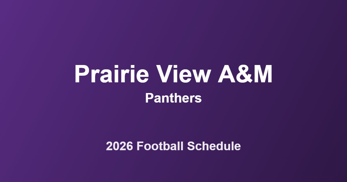 2026 Prairie View A&M Panthers football schedule