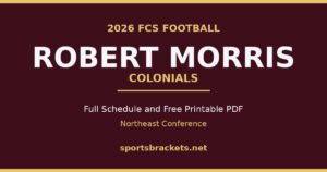 Read more about the article 2026 Robert Morris Football Schedule and Printable PDF