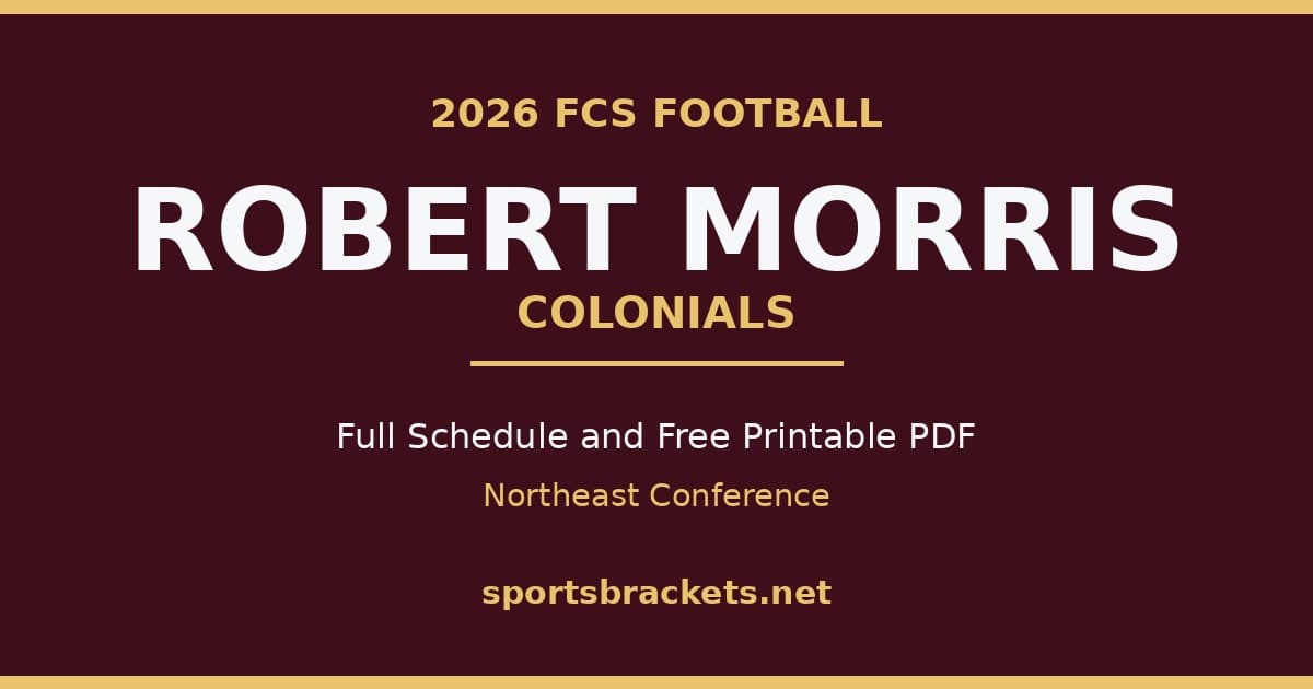 2026 Robert Morris Colonials football schedule