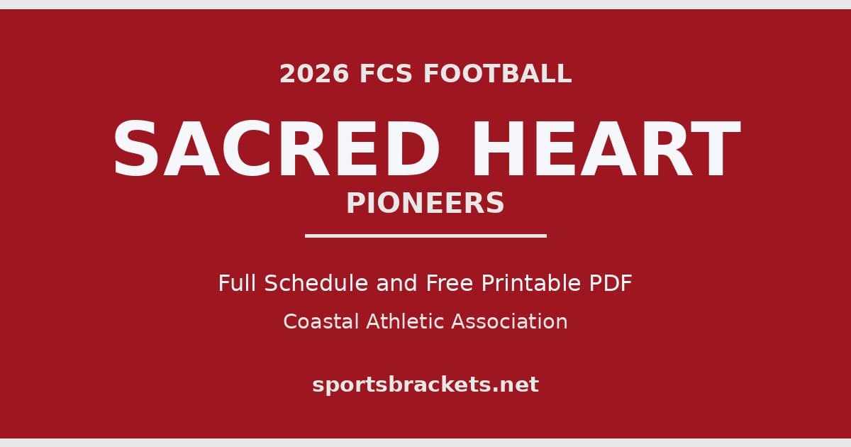 2026 Sacred Heart Pioneers football schedule