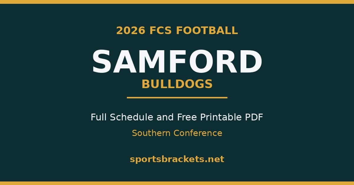 2026 Samford Bulldogs football schedule