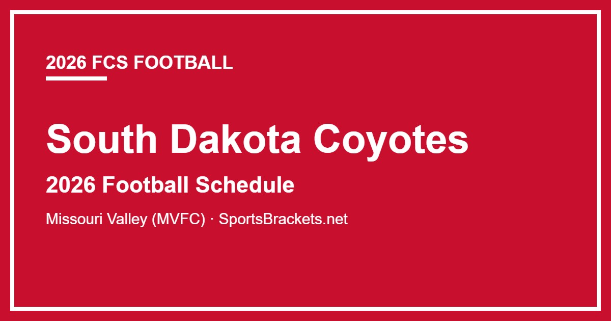 2026 South Dakota Coyotes football schedule