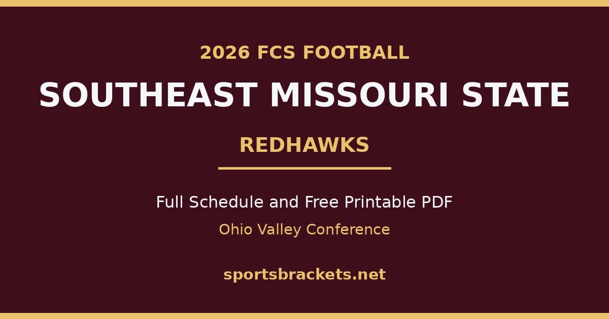2026 Southeast Missouri State Redhawks football schedule