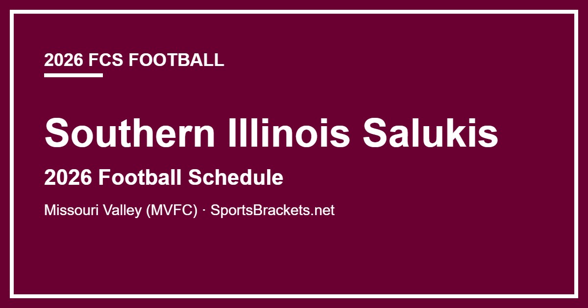 2026 Southern Illinois Salukis football schedule
