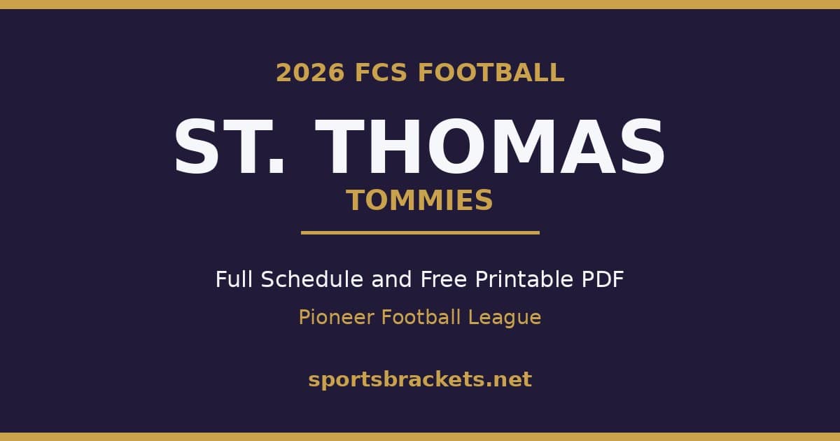 2026 St. Thomas Tommies football schedule