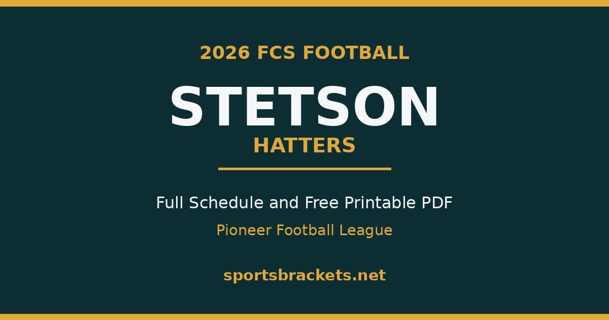2026 Stetson Hatters football schedule