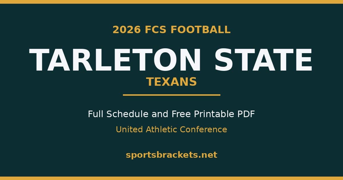 2026 Tarleton State Texans football schedule