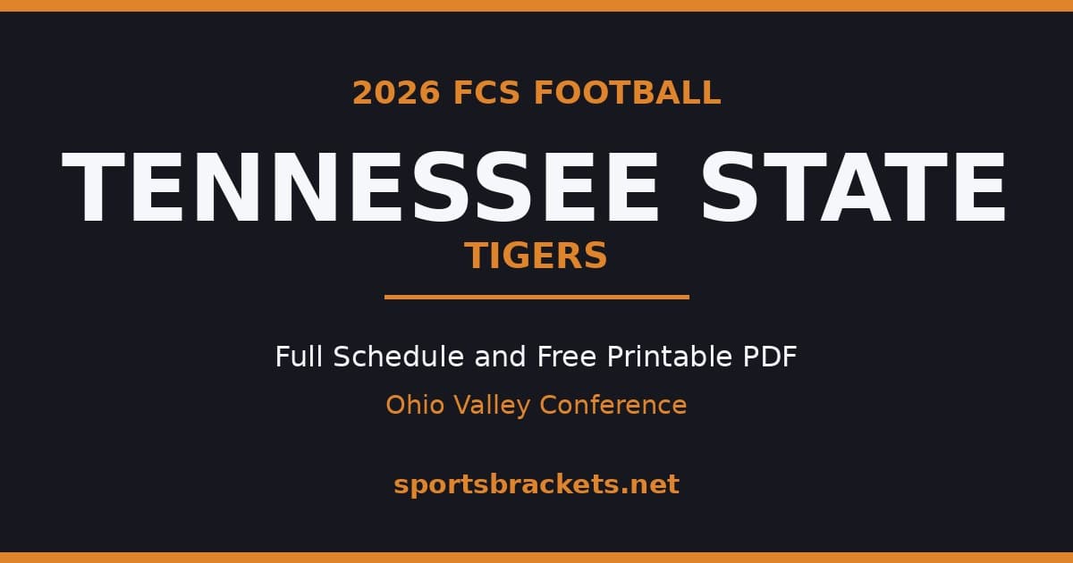 2026 Tennessee State Tigers football schedule