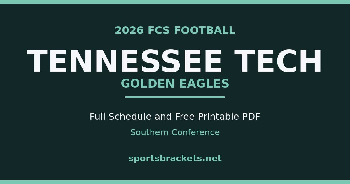 2026 Tennessee Tech Golden Eagles football schedule