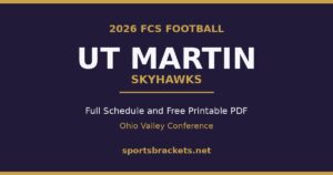 Read more about the article 2026 UT Martin Football Schedule and Printable PDF