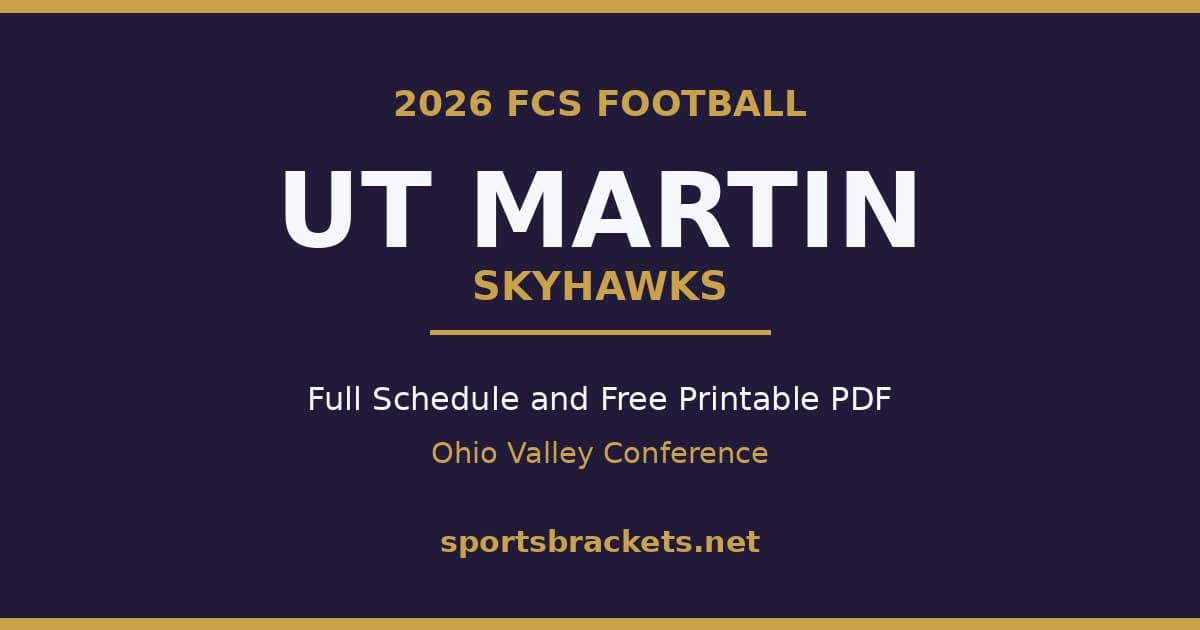 2026 UT Martin Skyhawks football schedule