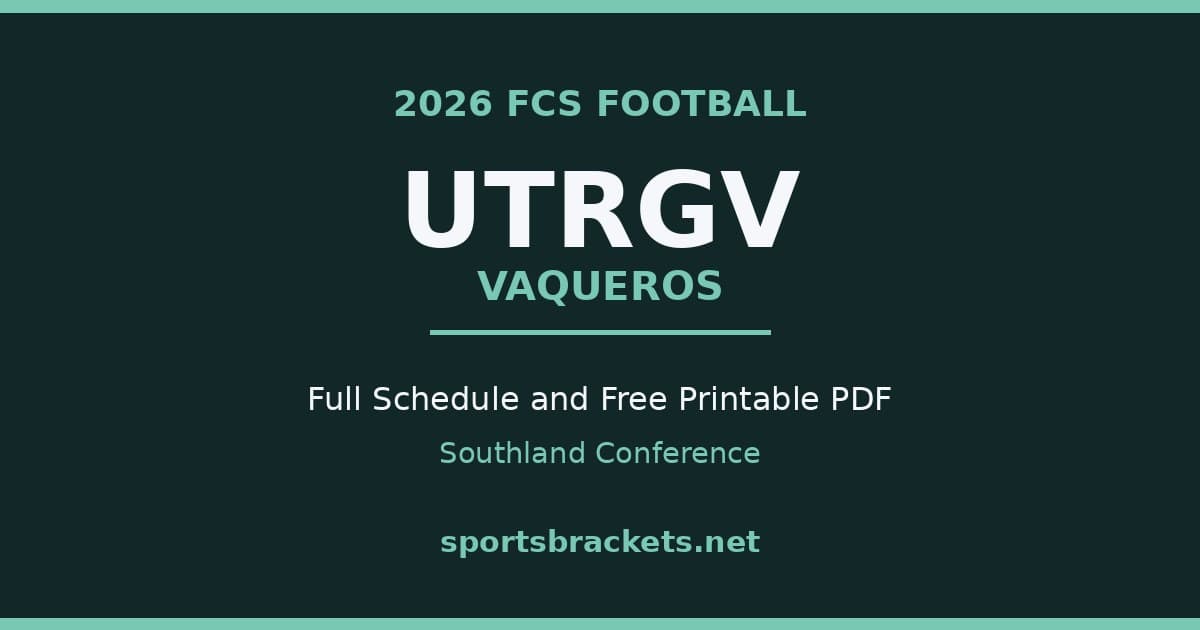 2026 UTRGV Vaqueros football schedule