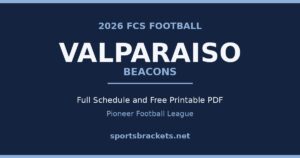 Read more about the article 2026 Valparaiso Football Schedule and Printable PDF