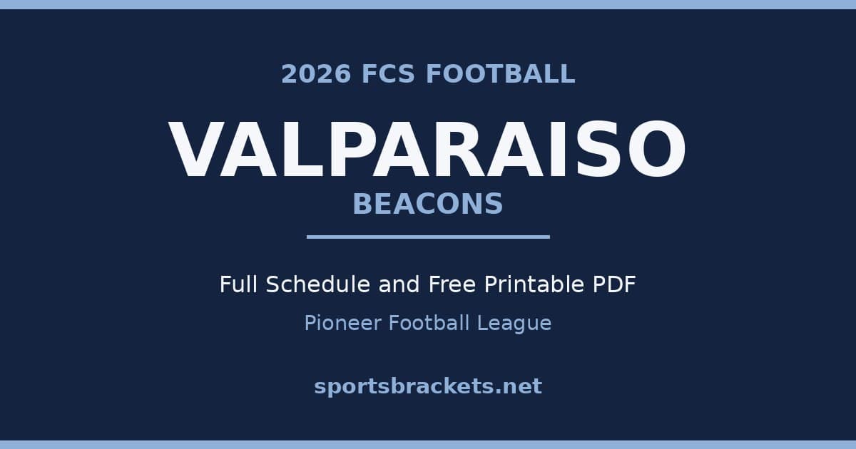 2026 Valparaiso Beacons football schedule