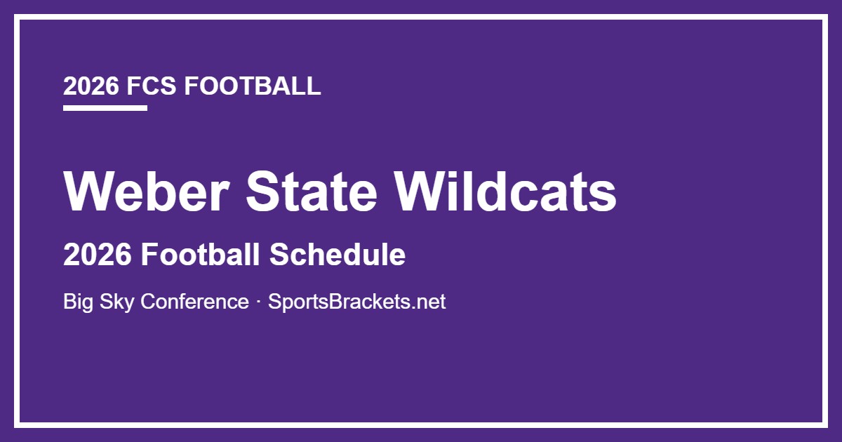 2026 Weber State Wildcats football schedule