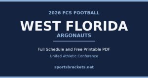 Read more about the article 2026 West Florida Football Schedule and Printable PDF