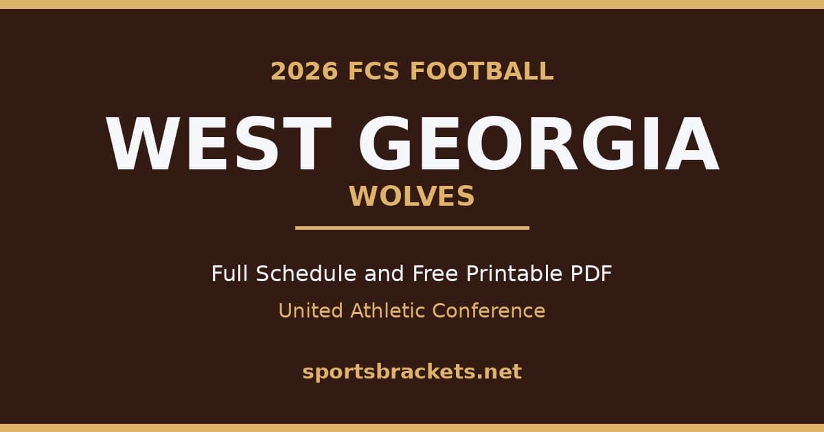 2026 West Georgia Wolves football schedule