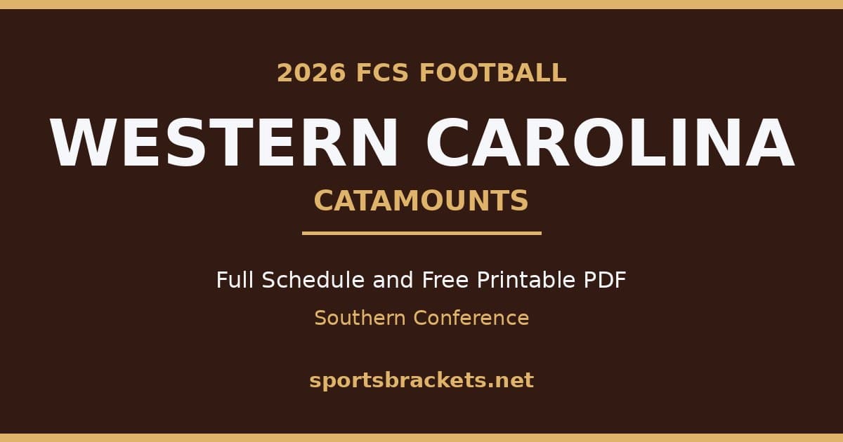 2026 Western Carolina Catamounts football schedule