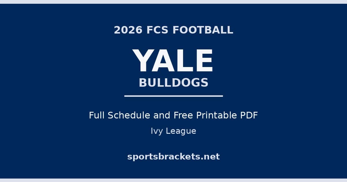 2026 Yale Bulldogs football schedule