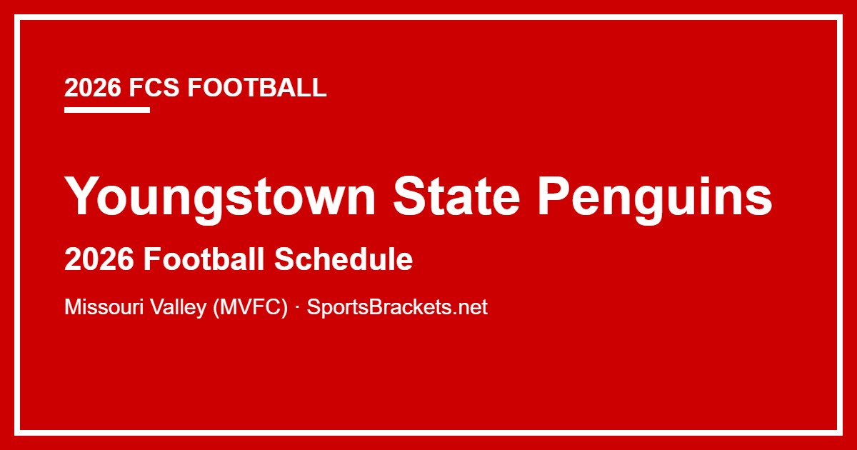 2026 Youngstown State Penguins football schedule