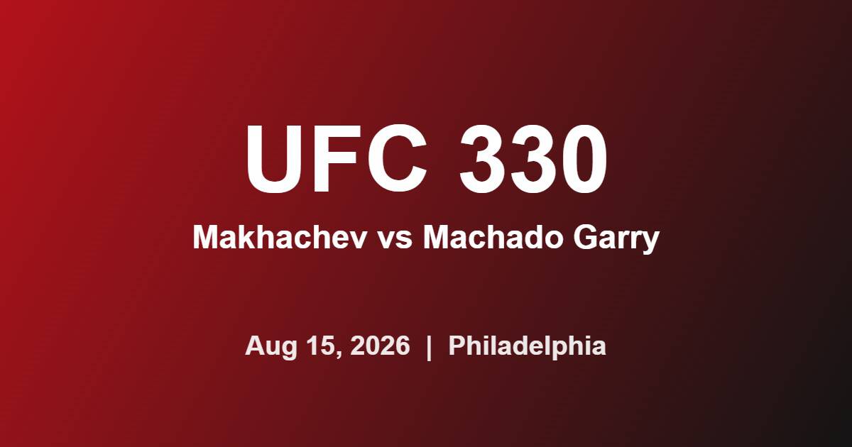 UFC 330 Makhachev vs Machado Garry fight card and printable prediction sheet
