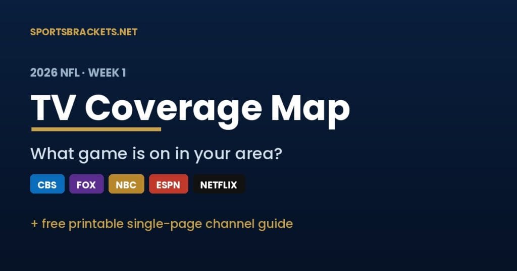 NFL Week 1 TV Coverage Map 2026: What Game Is On in Your Area ...