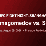 UFC Fight Night Shanghai Nurmagomedov vs Song fight card and printable prediction sheet