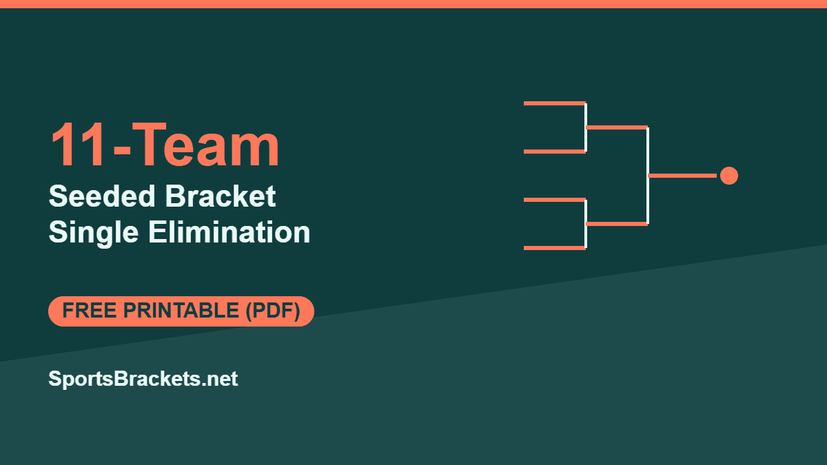 11-team seeded single-elimination bracket printable