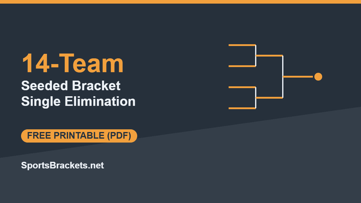 14-team seeded single-elimination bracket printable