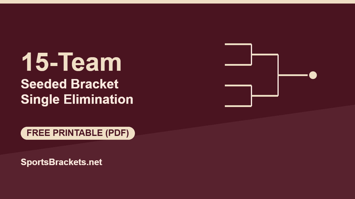 15-team-seeded-single-elimination-bracket - Sports Brackets 15-team seeded single-elimination bracket printable