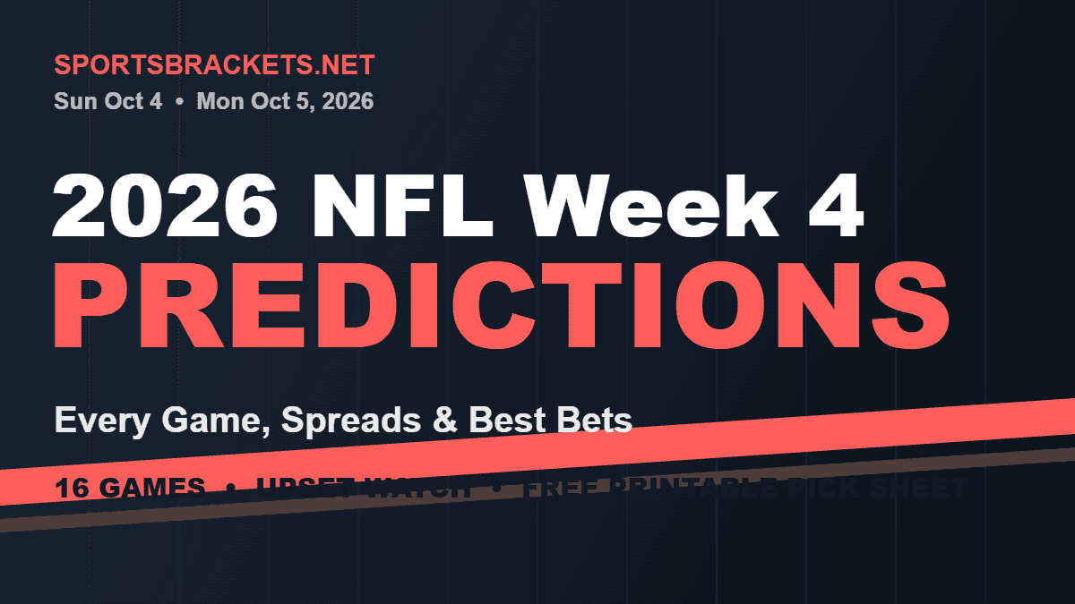 2026-nfl-week-4-predictions - Sports Brackets 2026 NFL Week 4 predictions featured graphic