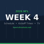 2026 NFL Week 4 schedule, kickoff times and TV