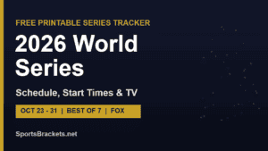 Read more about the article 2026 World Series: Schedule, Start Times, TV & Printable Tracker