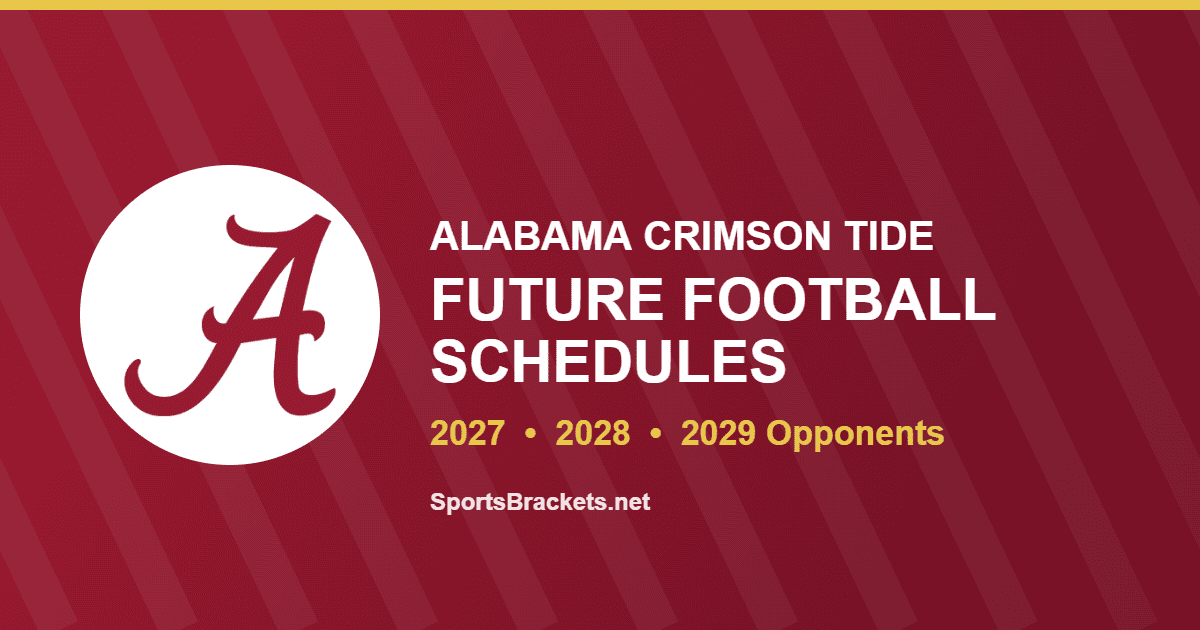 Alabama future football schedule for 2027, 2028 and 2029